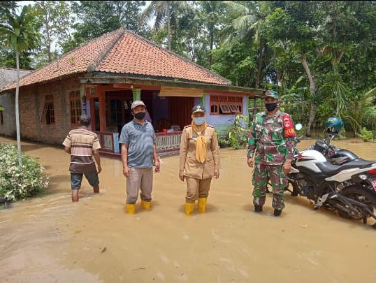 CAMAT NGOMBOL SAMBANGI DESA TERDAMPAK BANJIR