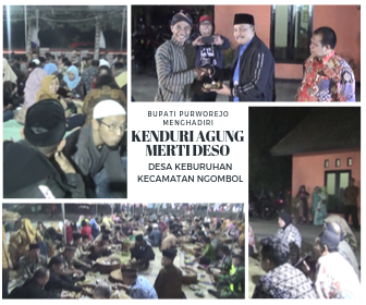 BUPATI PURWORJEO MENGHADIRI KENDURI AGUNG DI DESA KEBURUHAN