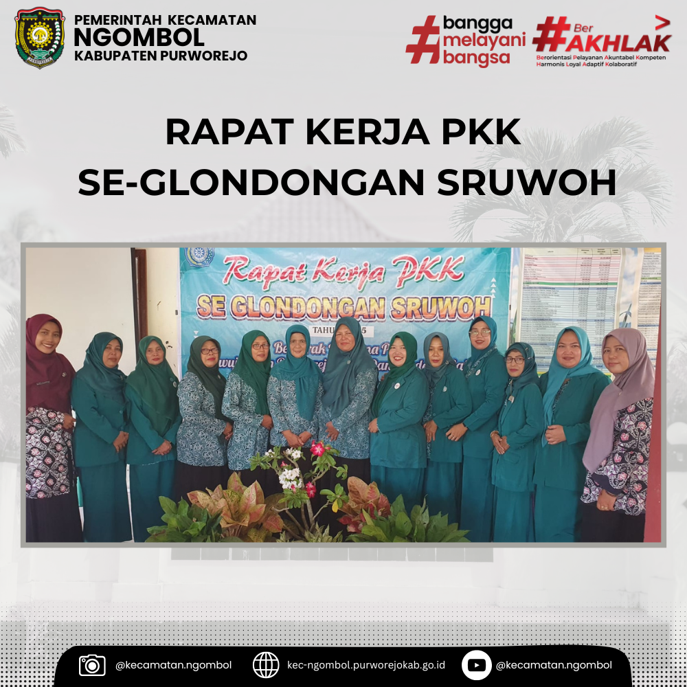 Rapat Kerja TP PKK Desa se-Glondongan Sruwoh: Sinergi Meningkatkan Pemberdayaan Keluarga