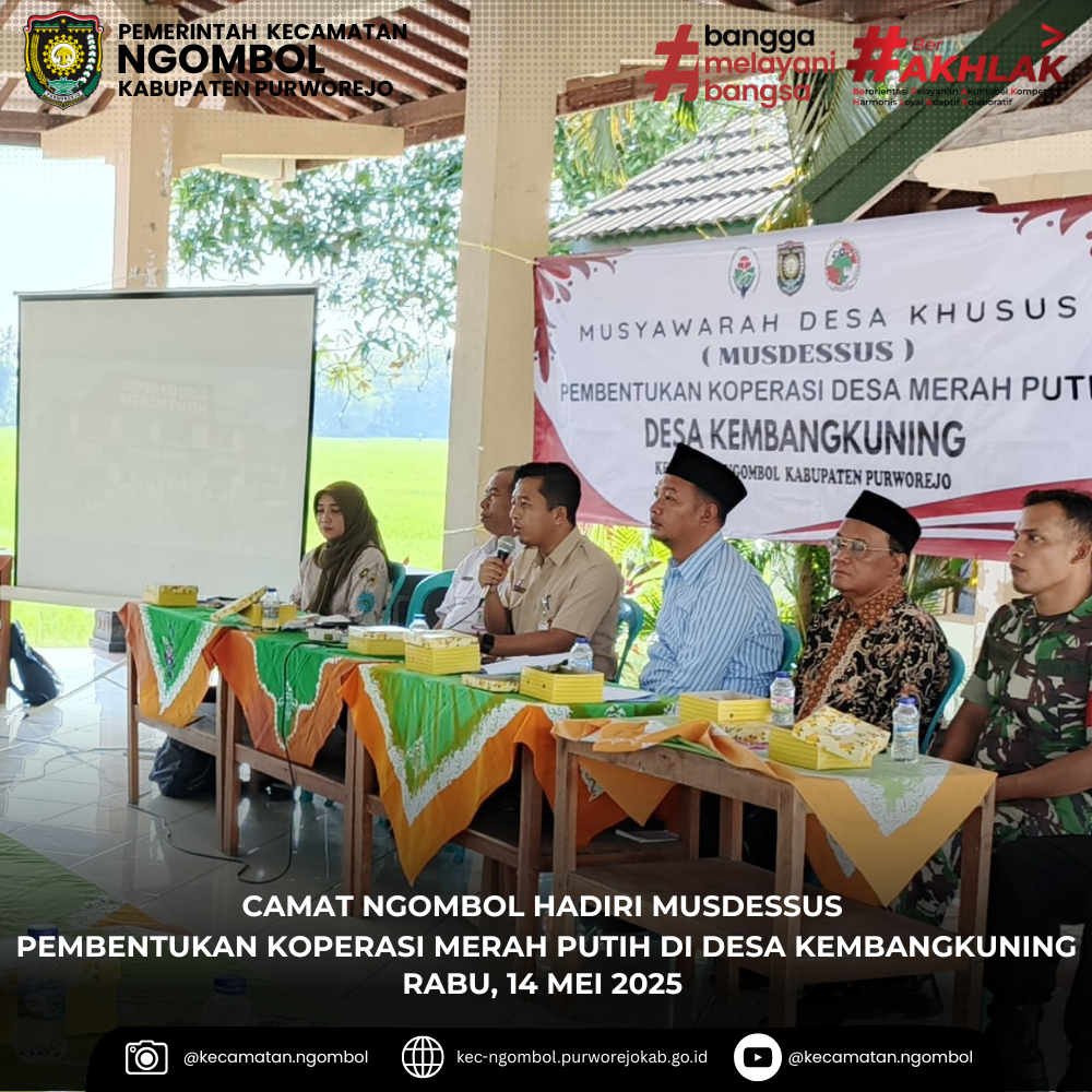 Musyawarah Desa Pembentukan Koperasi Merah Putih di Desa Kembangkuning