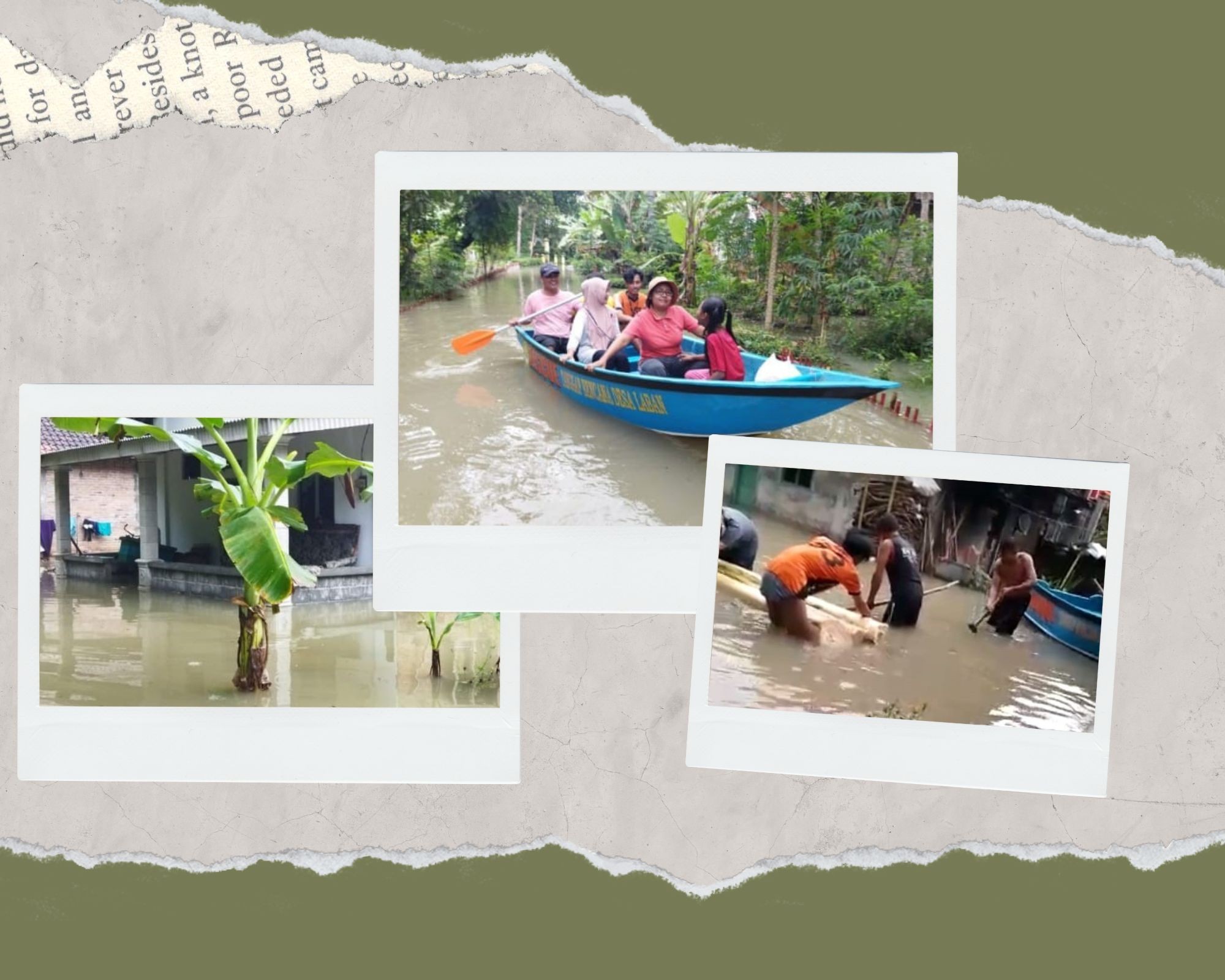 HUJAN GENANGI KALILERENG HINGGA MELUAP MENGGENANGI TIGA DESA