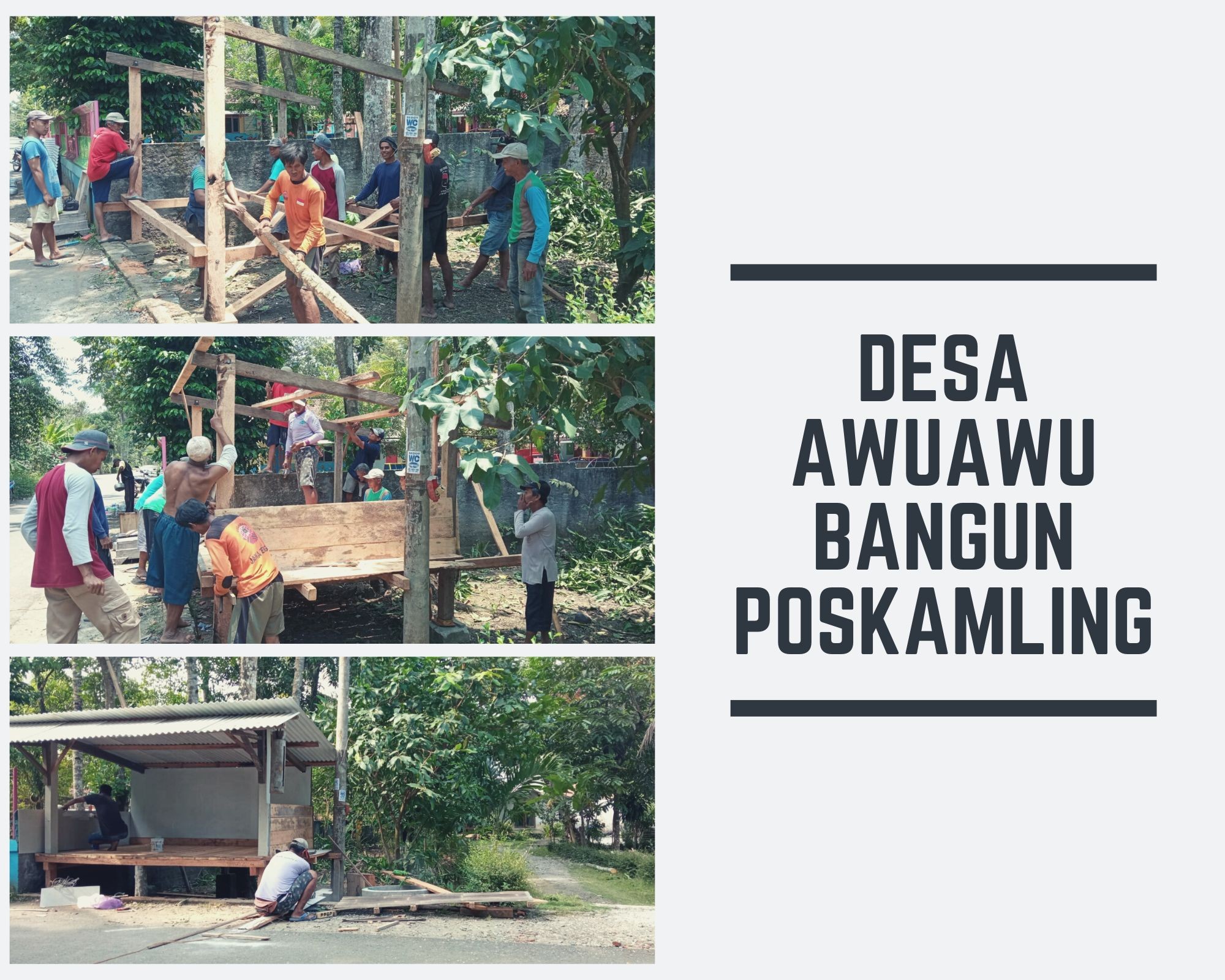 DESA AWUAWU BANGUN POSKAMLING SECARA ADAT 