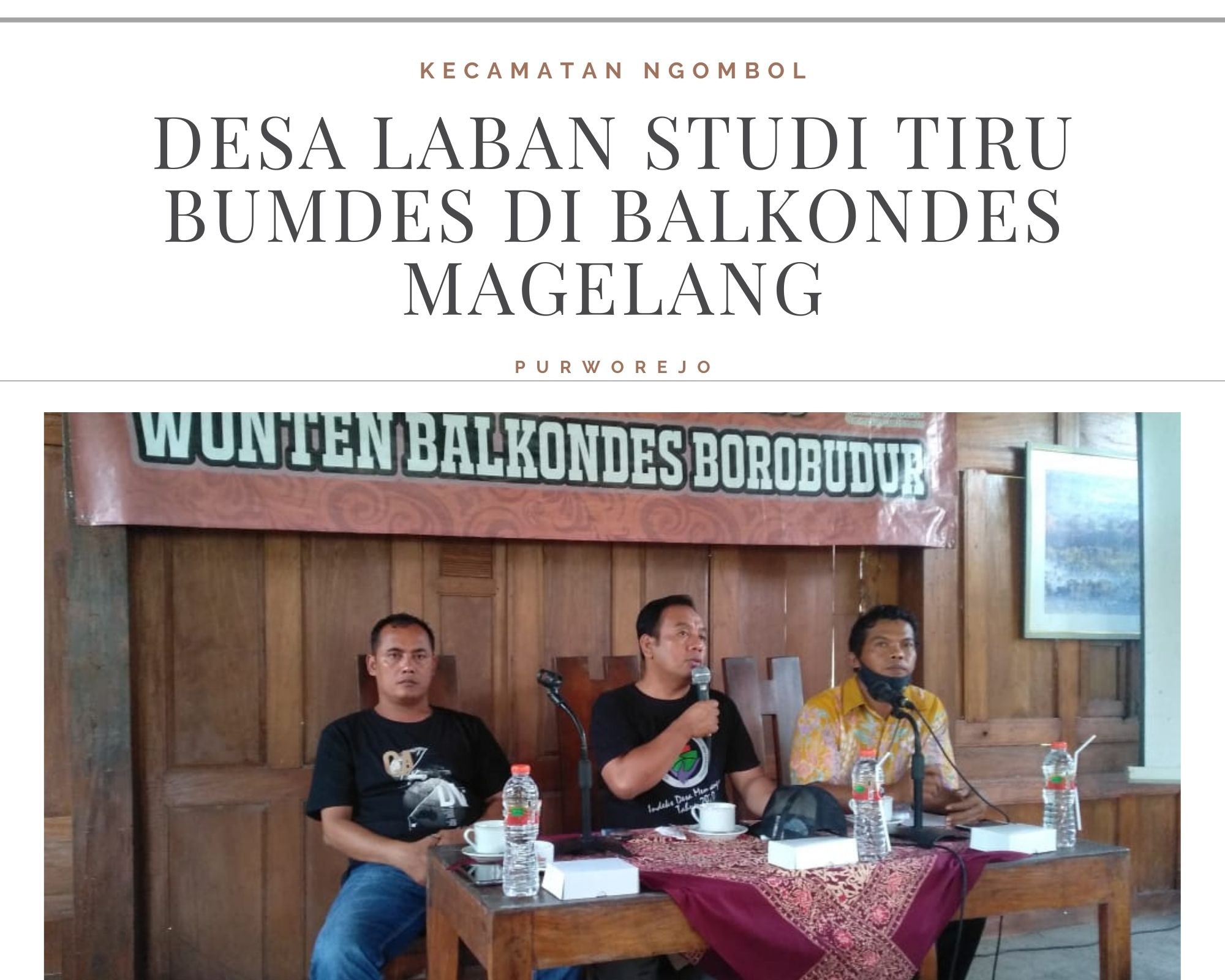 DESA LABAN STUDI TIRU BUMDES DI BALKONDES MAGELANG