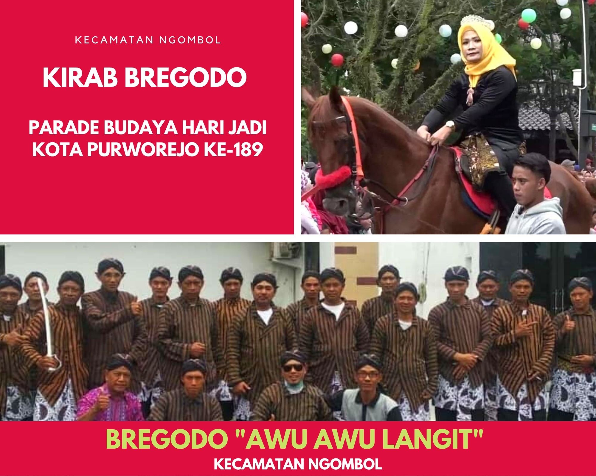 PARADE BUDAYA HARI JADI KOTA PURWOREJO KE-189 