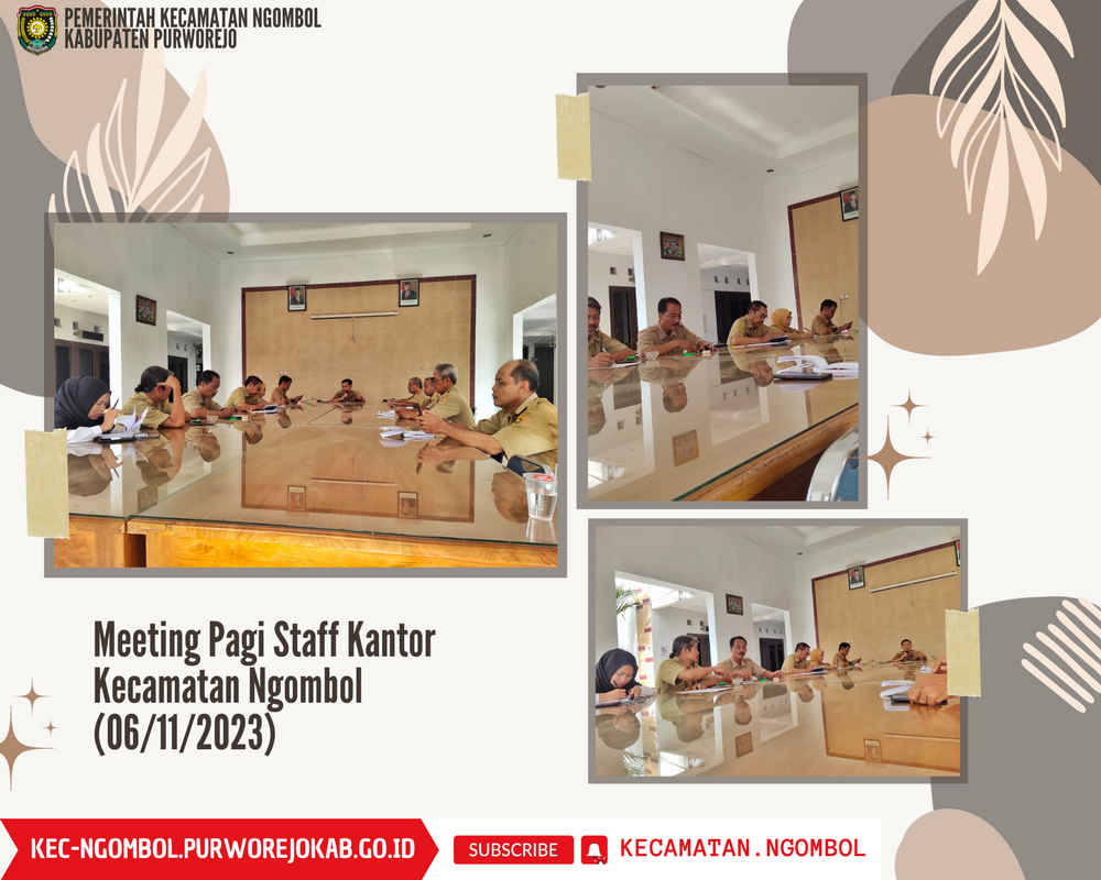 Meeting Pagi Staff Kantor Kecamatan Ngombol (06/11/2023)