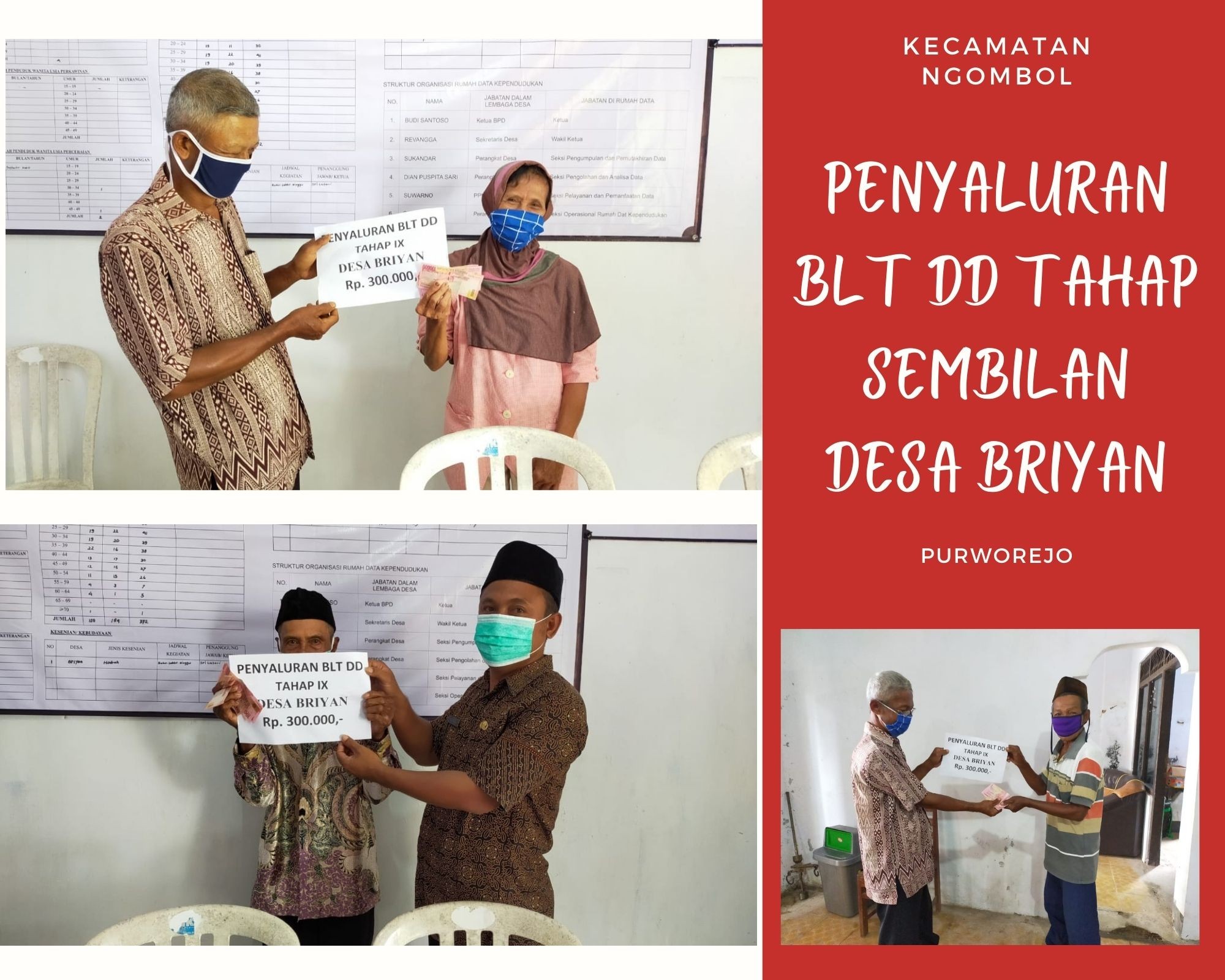 PENYALURAN BLT DD TAHAP SEMBILAN DESA BRIYAN