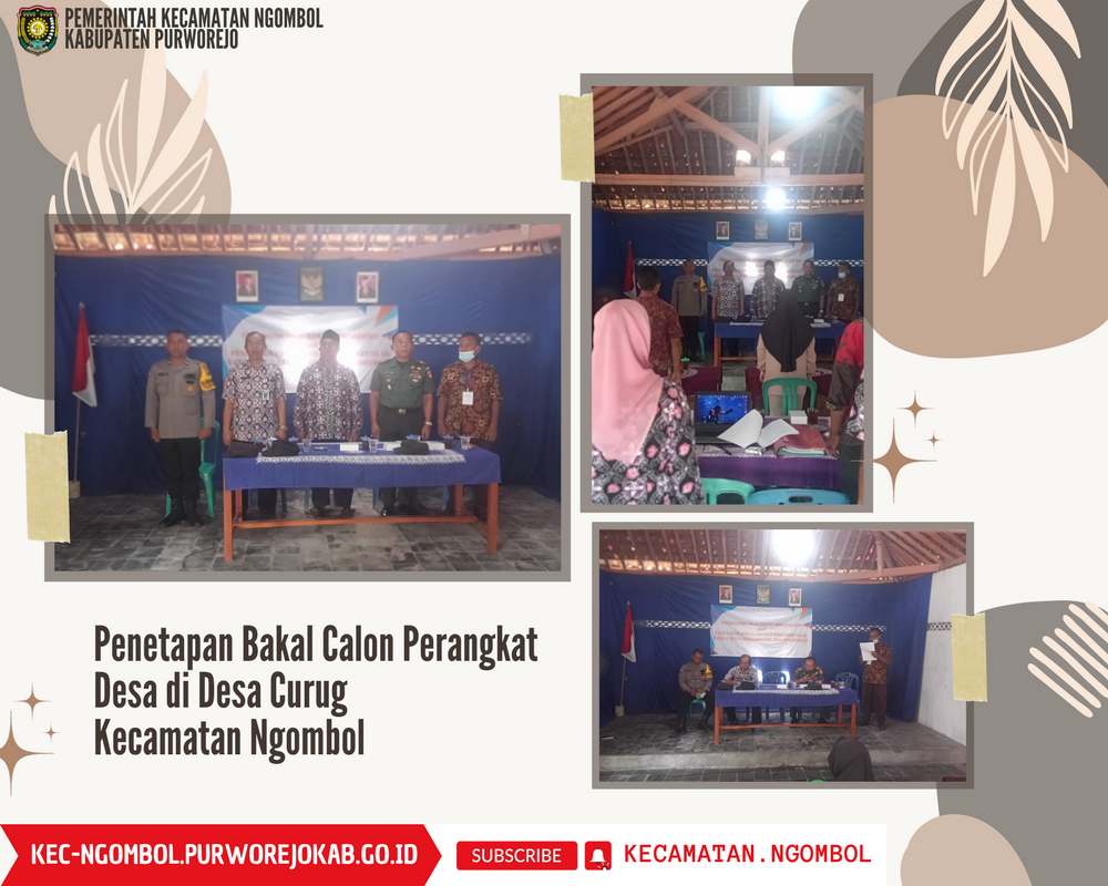 Penetapan Bakal Calon Perangkat Desa di Desa Curug | Kecamatan Ngombol