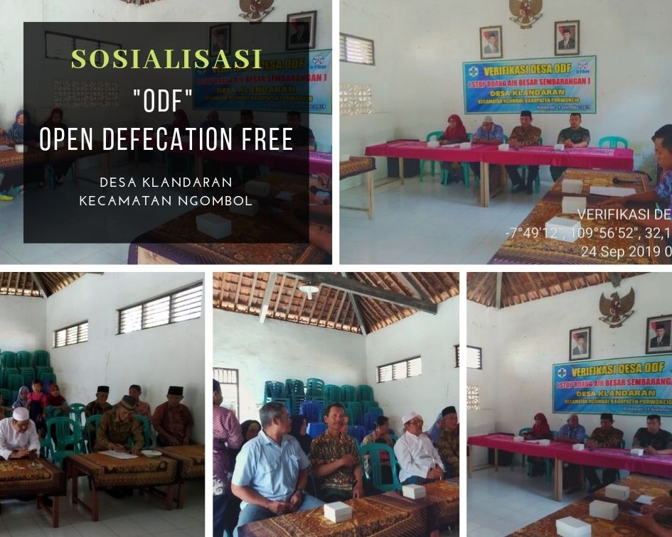 SOSIALISASI DESA ODF DARI DINKES PUROWOREJO DI DESA KLANDARAN