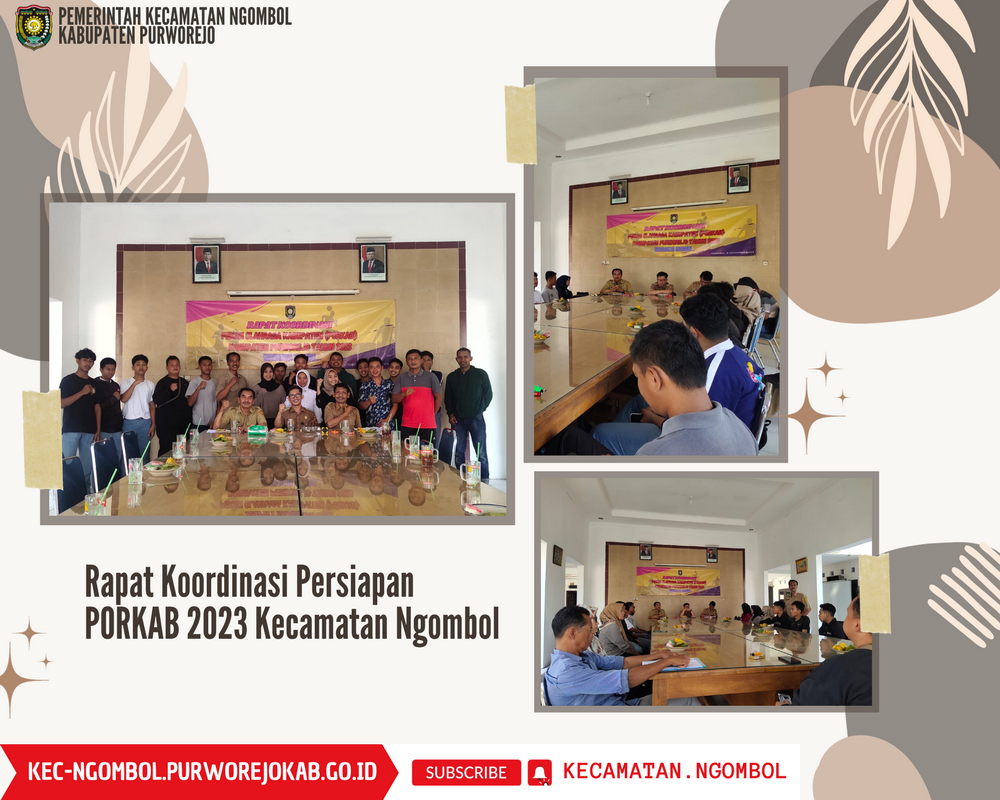 Rapat Koordinasi Persiapan Pekan Olahraga Kabupaten (PORKAB) 2023 Kecamatan Ngombol