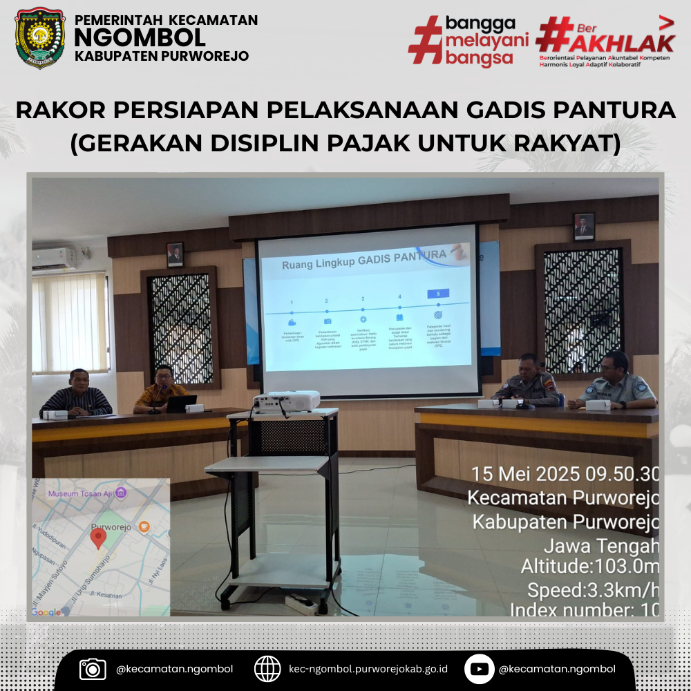 Pemerintah Kabupaten Purworejo Gelar Rakor Persiapan Pelaksanaan GADIS PANTURA untuk Tingkatkan Disiplin Pajak Kendaraan Bermotor
