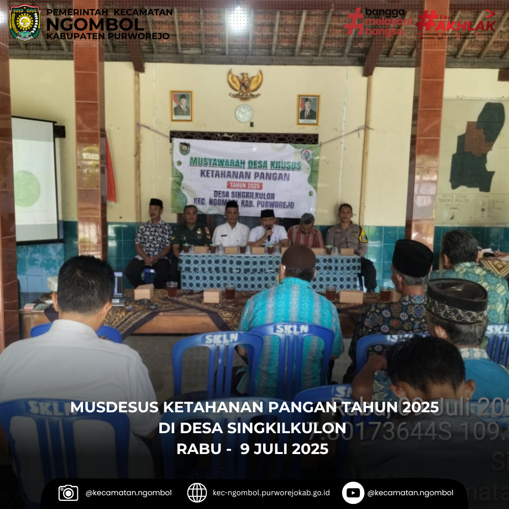 Musdesus Ketahanan Pangan Desa Singkilkulon Tahun 2025 Digelar, Dihadiri Perwakilan Kecamatan Ngombol