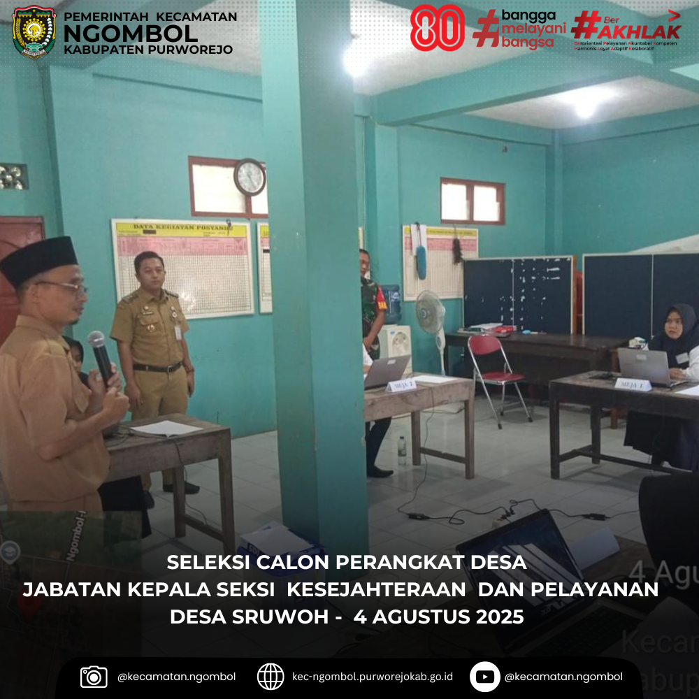 Persaingan Ketat! Seleksi Perangkat Desa Sruwoh Hasilkan Sosok Terbaik