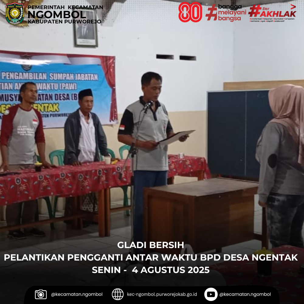 Jelang Pelantikan, Desa Ngentak Mantapkan Gladi Bersih PAW BPD