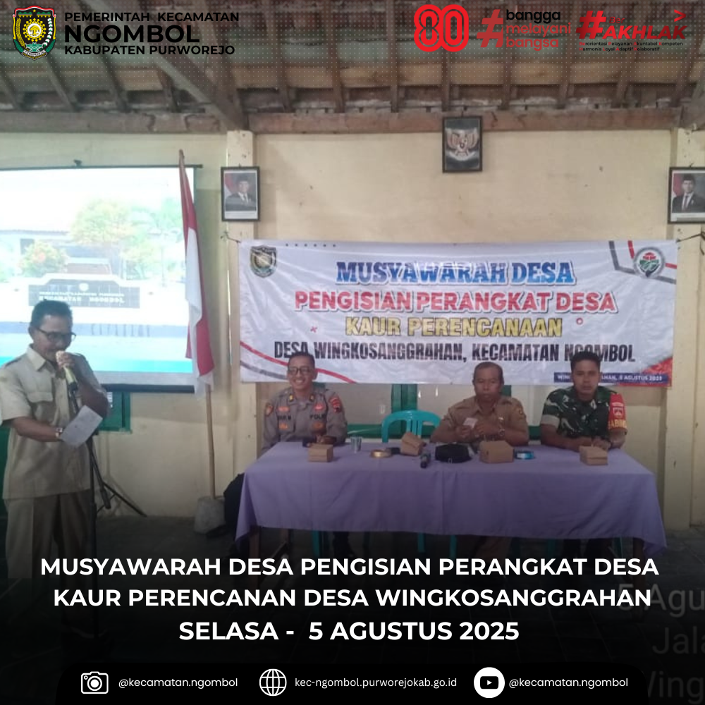 Sinergi Desa dan Kecamatan, Musdes Pembentukan Tim Pengangkatan Perangkat di Wingkosanggrahan Sukses Digelar