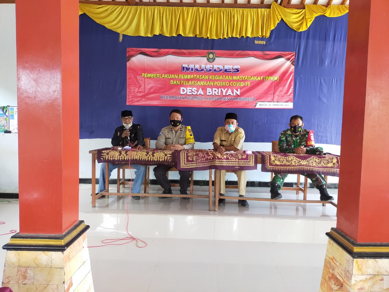 MUSYAWARAH DESA PELAKSANAAN PPKM DI DESA BRIYAN