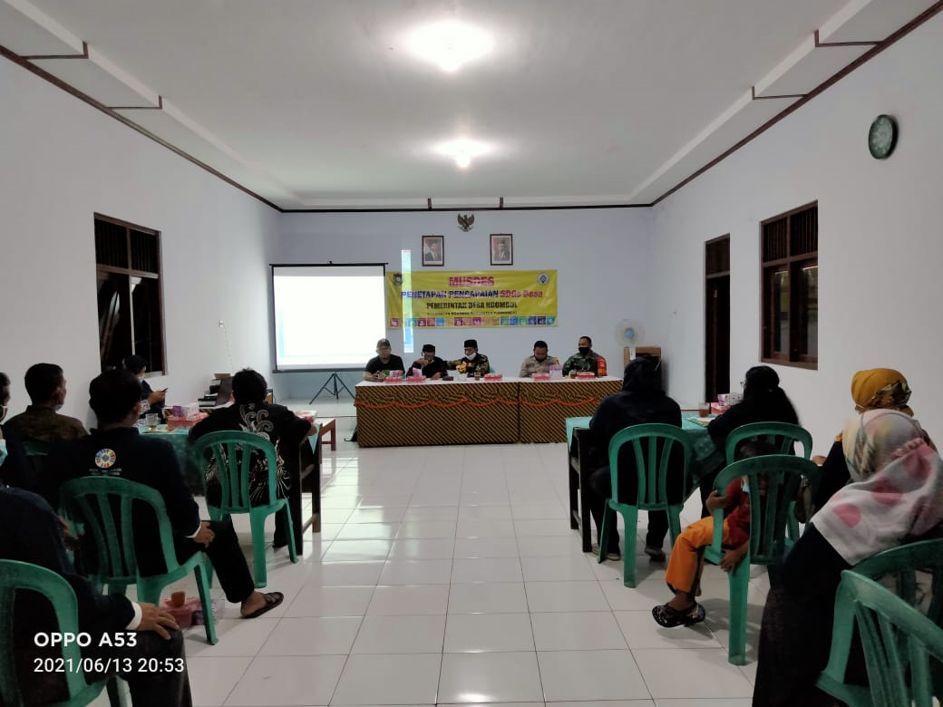 MUSYAWARAH DESA PENETAPAN HASIL PENDATAAN SDGS DESA NGOMBOL TAHUN 2021