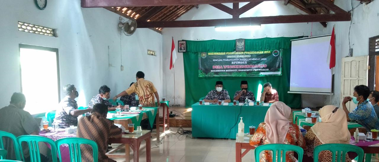 Musyawarah Perencanaan Pembangunan (Musrenbang) RPJMDes Tahun 2021-2027 Desa Wingkosigromulyo