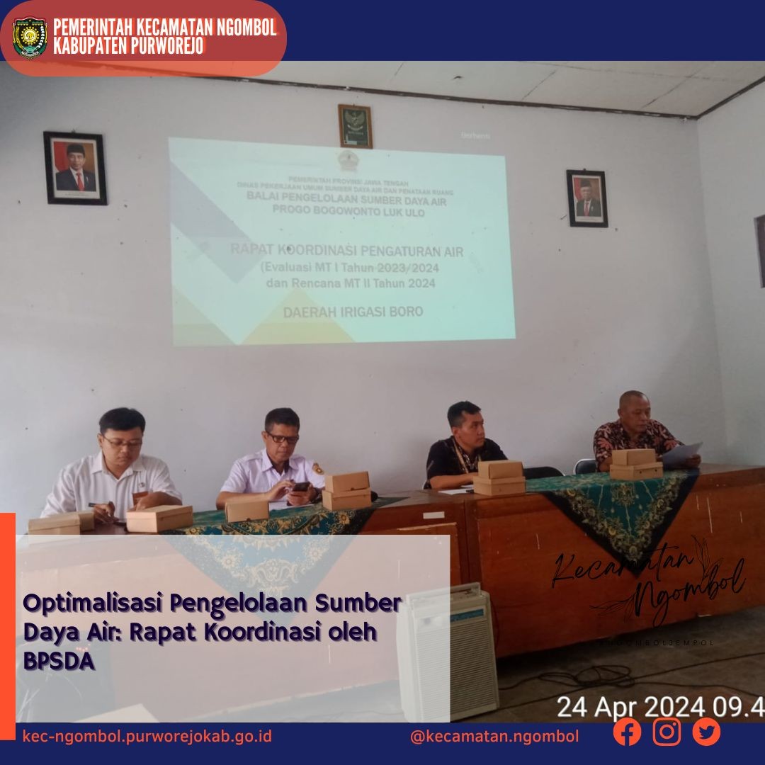 Optimalisasi Pengelolaan Sumber Daya Air: Rapat Koordinasi oleh BPSDA