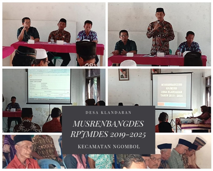 MUSRENBANGDES RPJMDES 2019-2025 DESA KLANDARAN