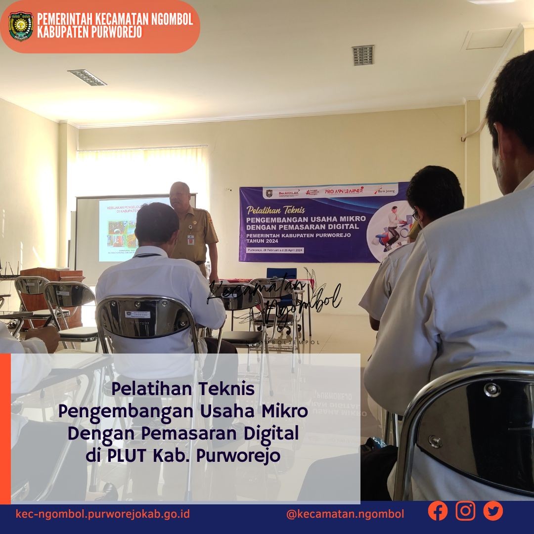 Pelatihan Teknis Pengembangan Usaha Mikro Dengan Pemasaran Digital di PLUT