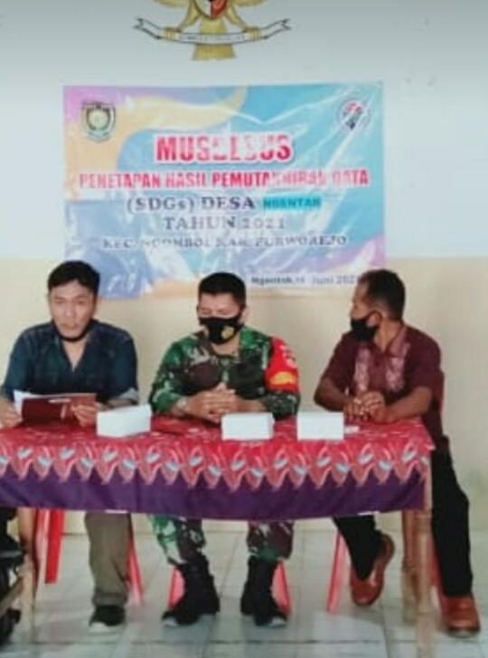 MUSYAWARAH DESA PENETAPAN HASIL PENDATAAN SDGS DESA NGENTAK TAHUN 2021