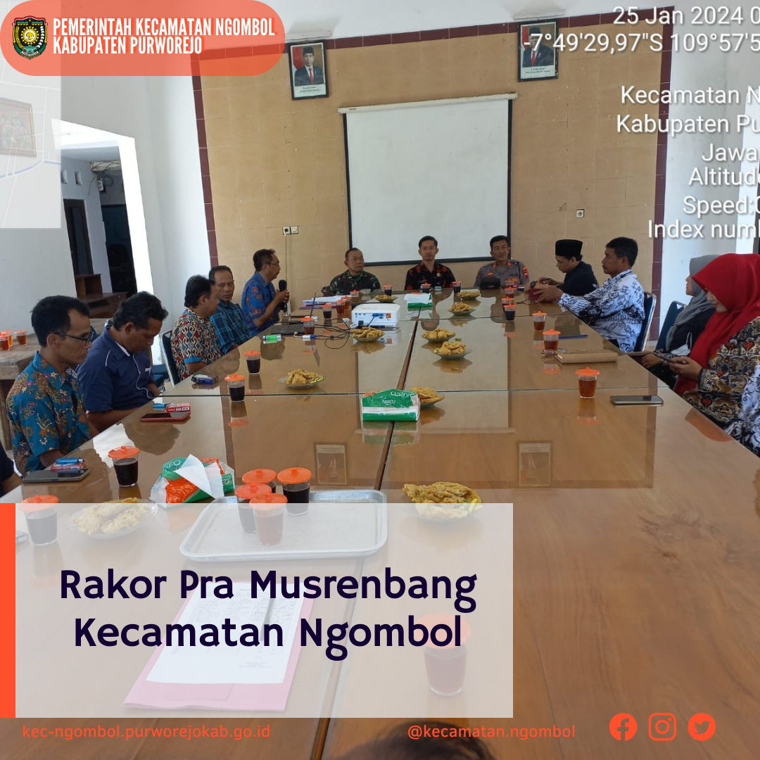 Rapat Koordinasi Pra Musrenbang Kecamatan Ngombol