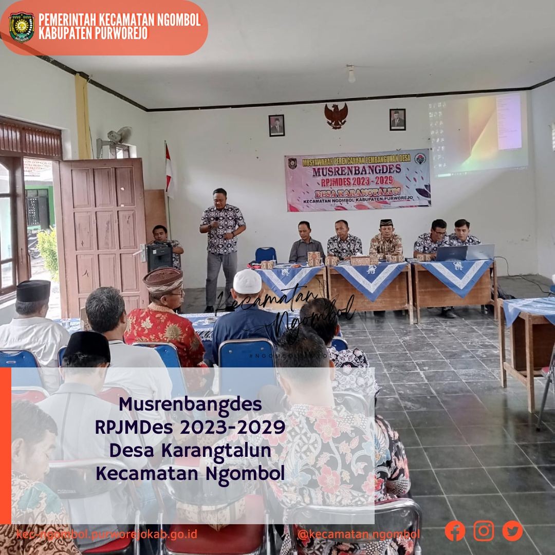 Musrenbangdes  RPJMDes 2023-2029 Desa Karangtalun Kecamatan Ngombol