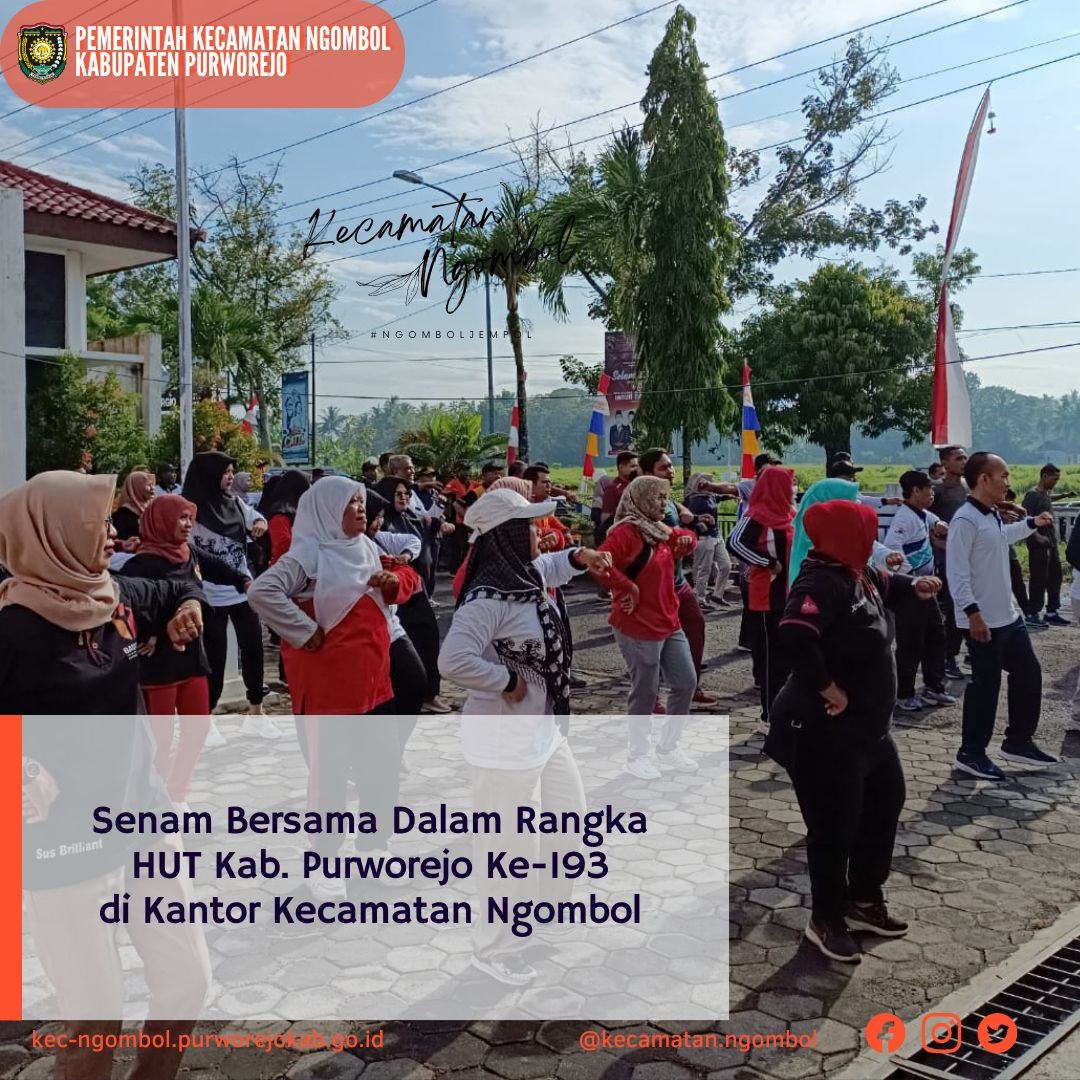 Senam Bersama Dalam Rangka HUT Kabupaten Purworejo Ke-193